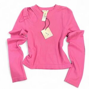 Happily Grey Pink Long Sleeve Women's Top